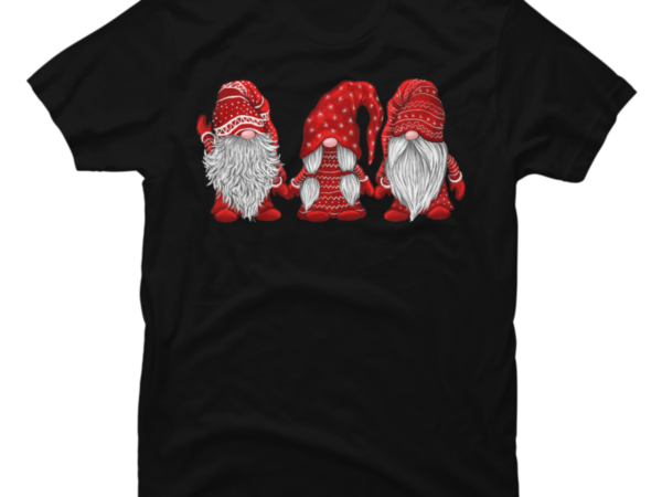 Three gnomes in red costume Christmas - Buy t-shirt designs