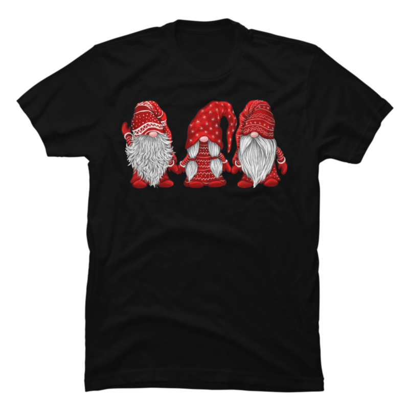 Three gnomes in red costume Christmas - Buy t-shirt designs