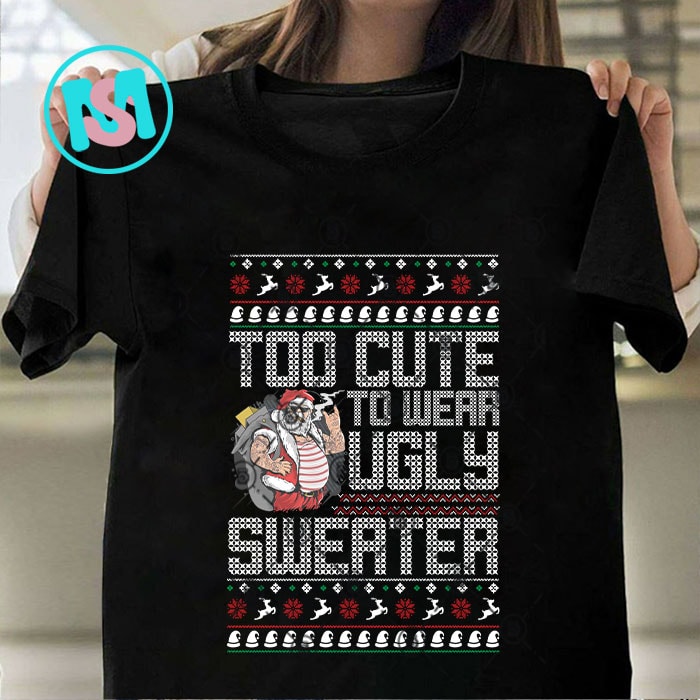 Merry Christmas Sweater Bundle SVG, Santa Claus SVG, Animals SVG, Jingle Bells SVG