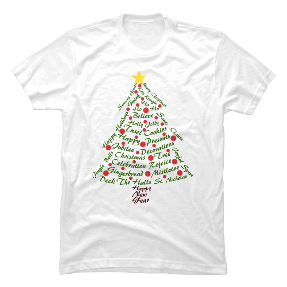 Typography Christmas Tree - Buy t-shirt designs