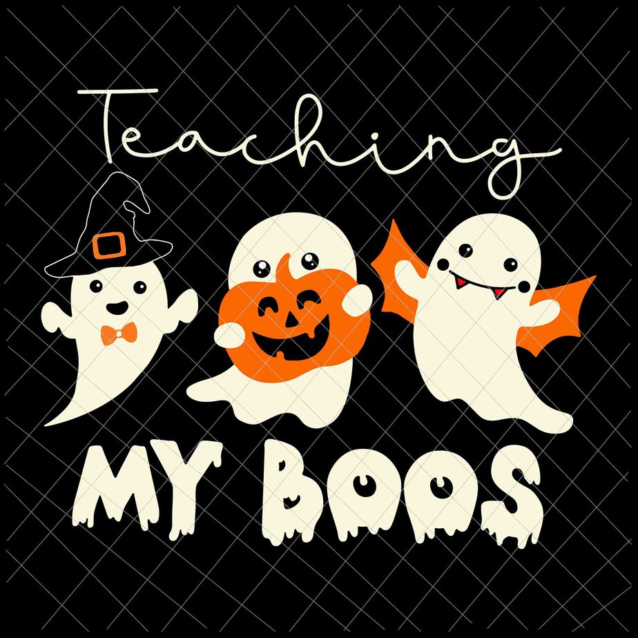 Teaching My Boos Svg, Halloween Teacher Svg, School Halloween Svg