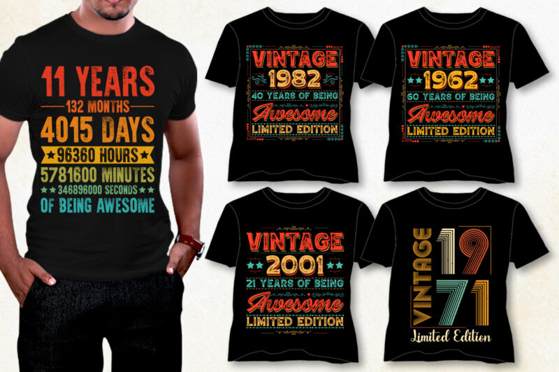 Vintage T-Shirt Design Bundle