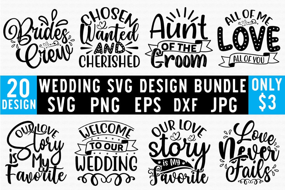 Wedding SVG Design Bundle - Buy t-shirt designs