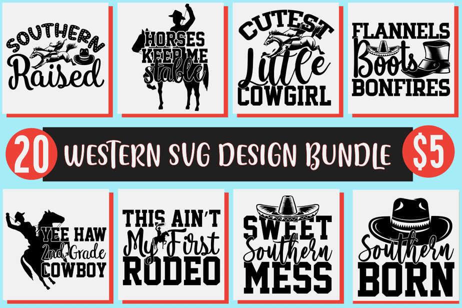 Western SVG Bundle , Western T-Shirt Design Bundle , Western SVG Quotes ...