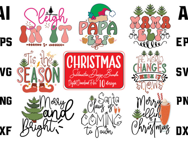 Christmas sublimation design bundle