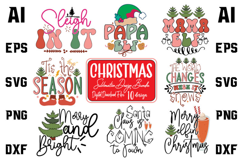 Christmas Sublimation Design Bundle