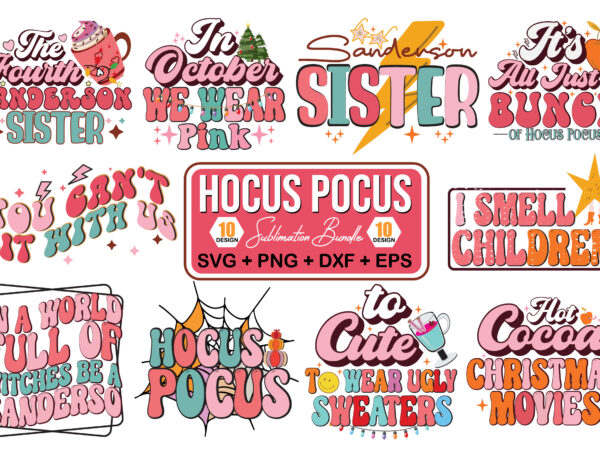 Hocus pocus sublimation design bundle