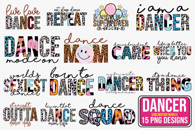 Dance Sublimation Design Bundle