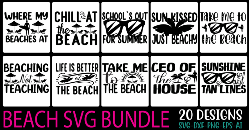 BEACH SVG bundle