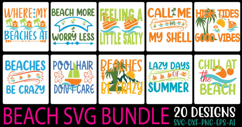 BEACH SVG BUNDLE