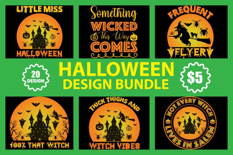 Halloween Design Bundle - Buy t-shirt designs