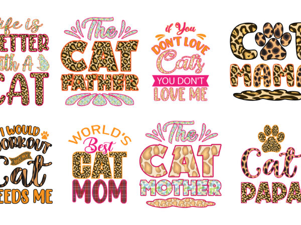 Cat t shirt design bundle