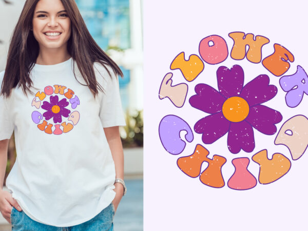 Flower child t shirt design