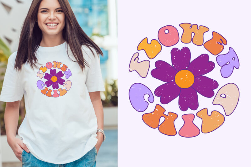 flower child t shirt design