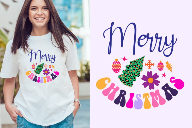 merry christmas vector for t shirt design