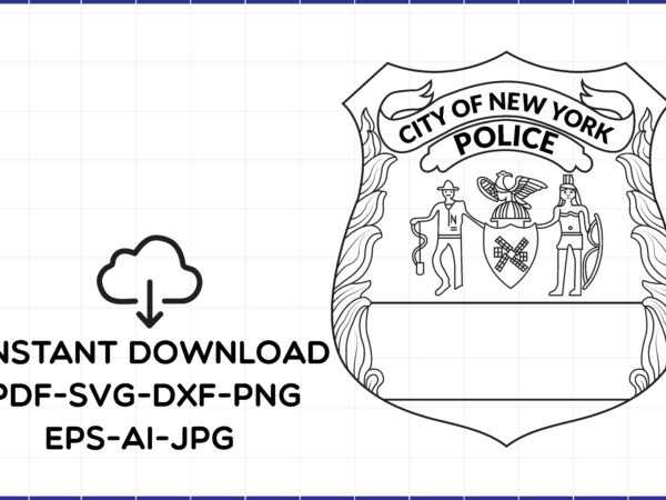 City of new york police,city of new york police batch,city of new york police badge, logo, seal, custom, ai, vector, svg, dxf, png, digital