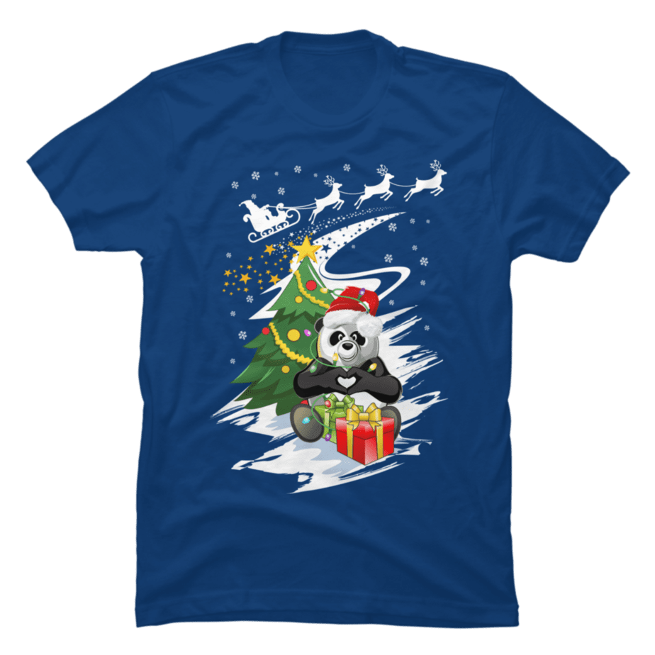 Cute Christmas Panda T Shirt Design Buy T Shirt Designs 