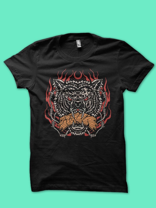 fearless wolf - Buy t-shirt designs