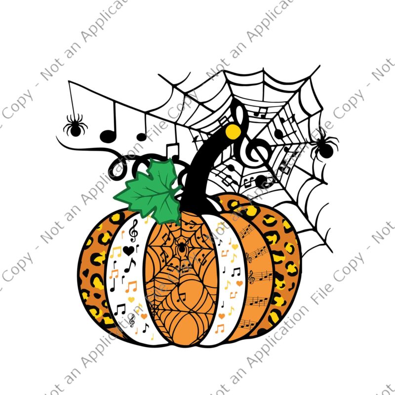 Halloween Pumpkin Music Svg, Music Teacher Halloween Svg, Music Halloween Svg, Halloween Svg, Pumpkin Music Svg