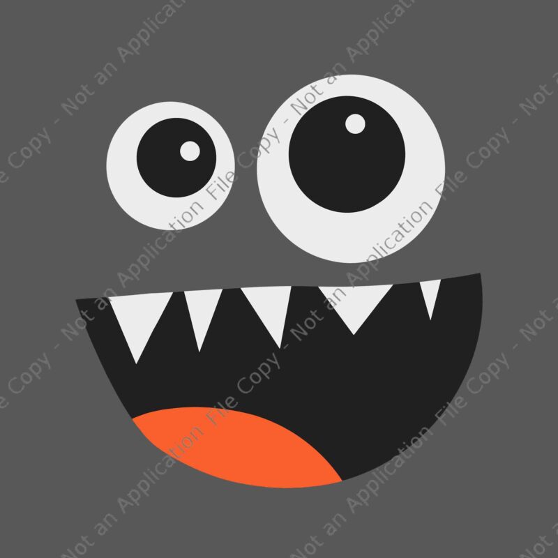 Monster Face Halloween Svg, Monster Halloween Svg, Funny Monster Svg