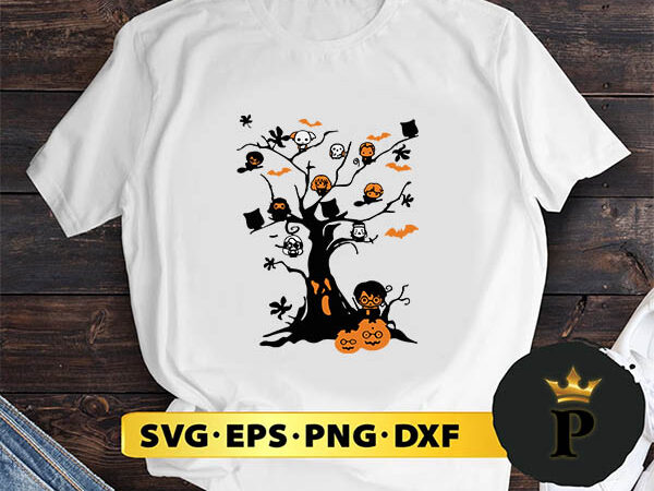 Halloween harry potter chibi svg, halloween silhouette svg, halloween svg, witch svg, halloween ghost svg, halloween clipart, pumpkin svg files, halloween svg png graphics