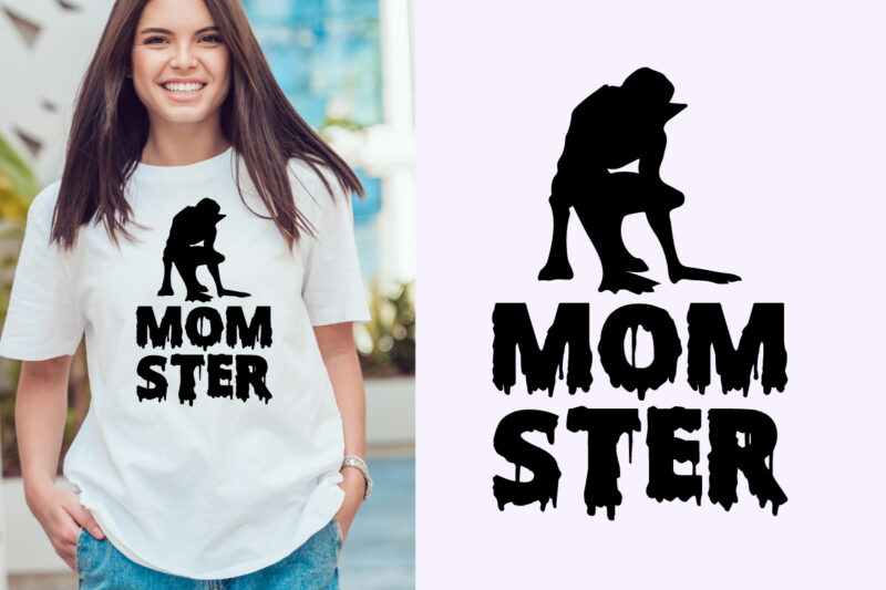 mom ster Halloween t shirt design template. Halloween party t shirt design. Typography, illustration Halloween t shirt design. Halloween day t shirt. Halloween night t shirt design.