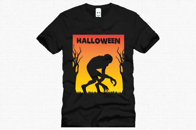 Halloween t shirt design template. Halloween party t shirt design. Typography, illustration Halloween t shirt design. Halloween day t shirt. Halloween night t shirt design.