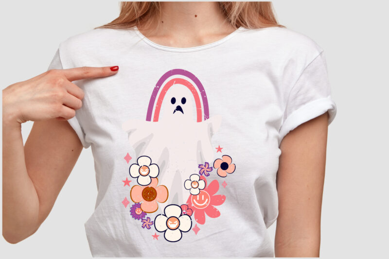 halloween boo vector t shirt design