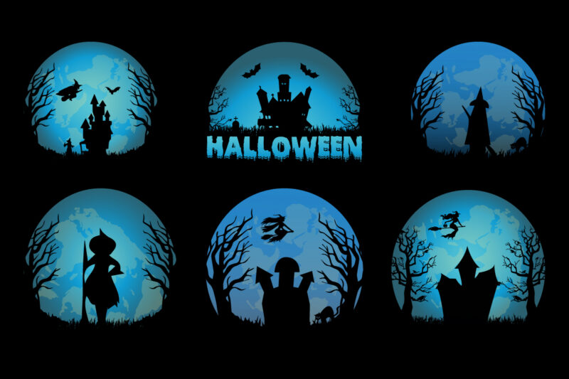 halloween t shirt design bundle