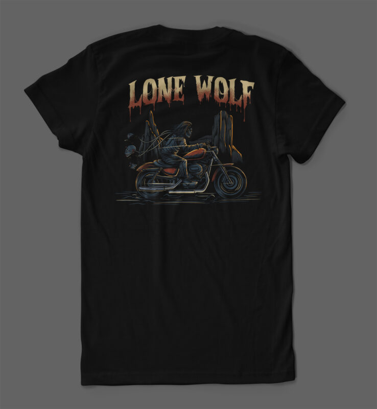 lone wolf illustration - Buy t-shirt designs