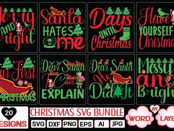 Christmas svg bundle t shirt vector file