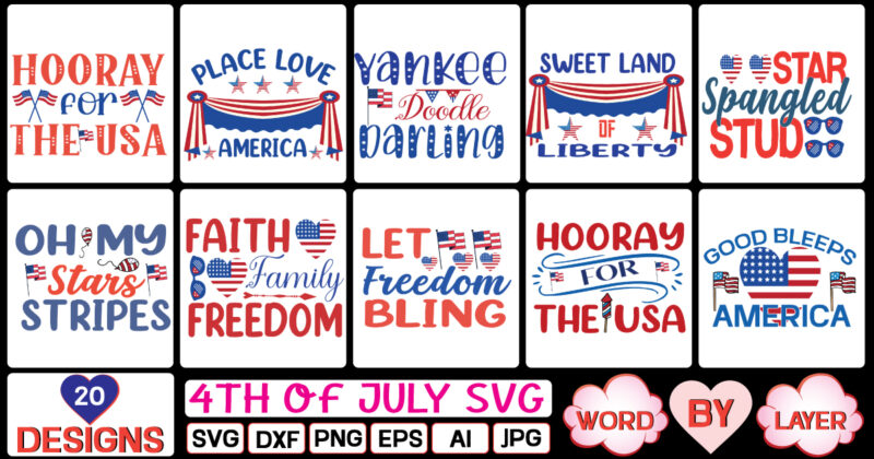 4th of july svg bundle