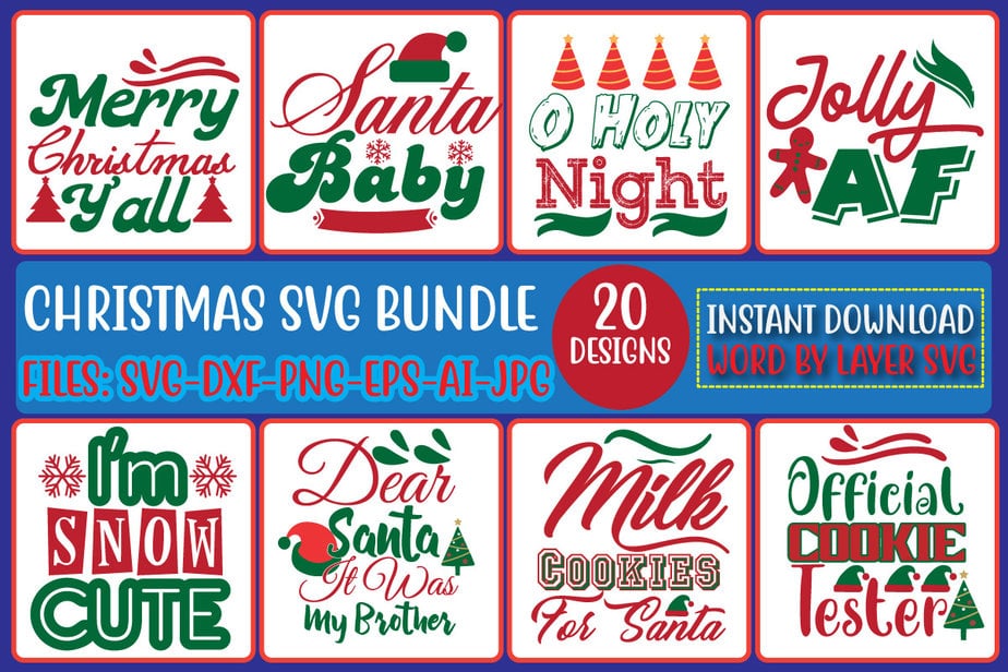 Christmas SVG Bundle,Christmas Quates Svg Bundle - Buy t-shirt designs