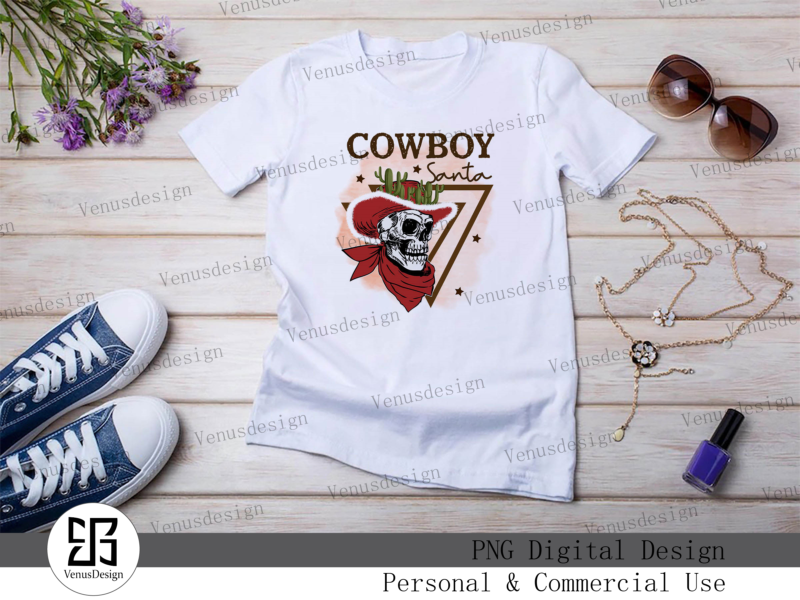 Cowboy Santa Sublimation