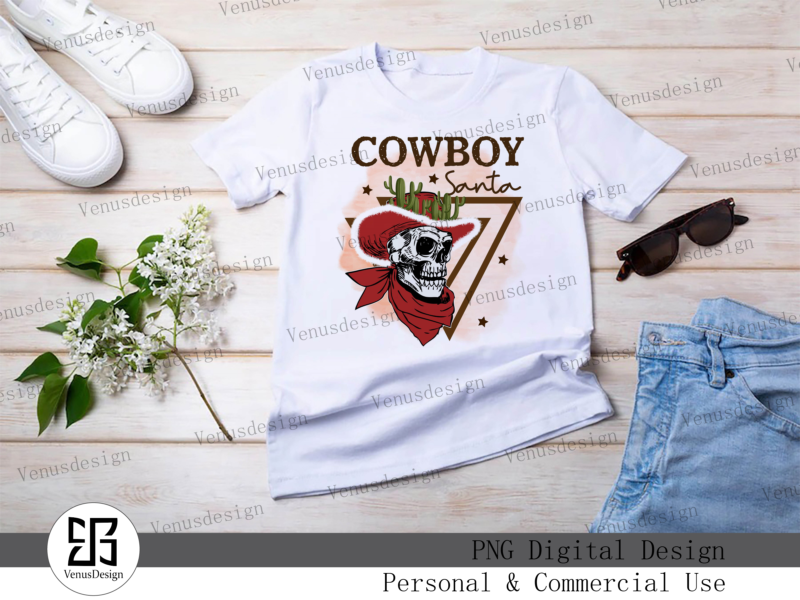 Cowboy Santa Sublimation