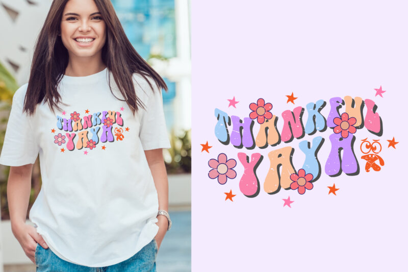 thankful yaya t shirt design