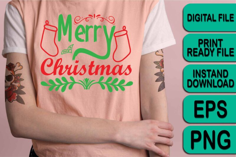 Merry Christmas shirt print template, funny Xmas shirt design, Santa Claus funny quotes typography design