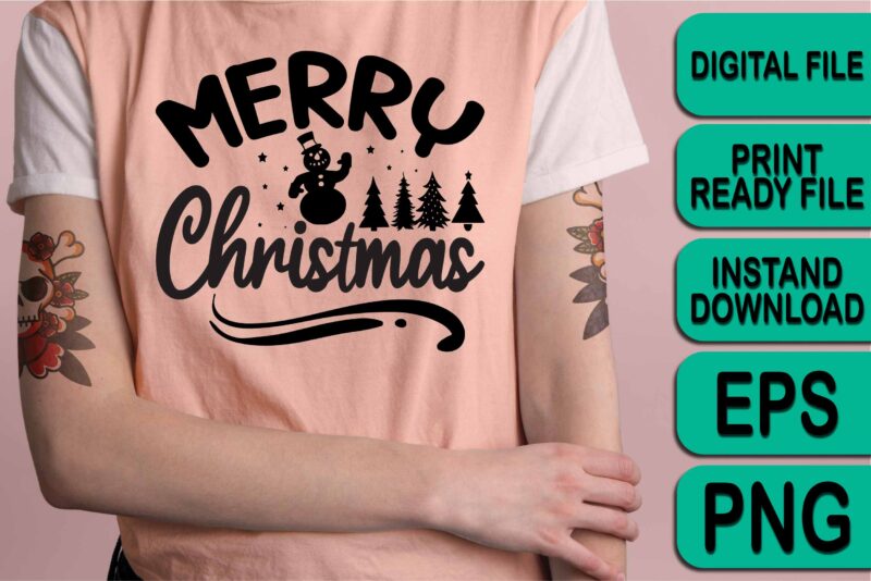 Merry Christmas shirt print template, funny Xmas shirt design, Santa Claus funny quotes typography design