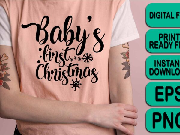 First Christmas As A Mom Funny Xmas Mothers Shirt, Best Christmas Gifts For New  Moms