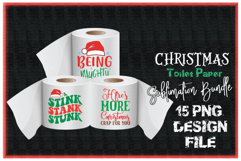 Christmas Sublimation Toilet Paper Bundle