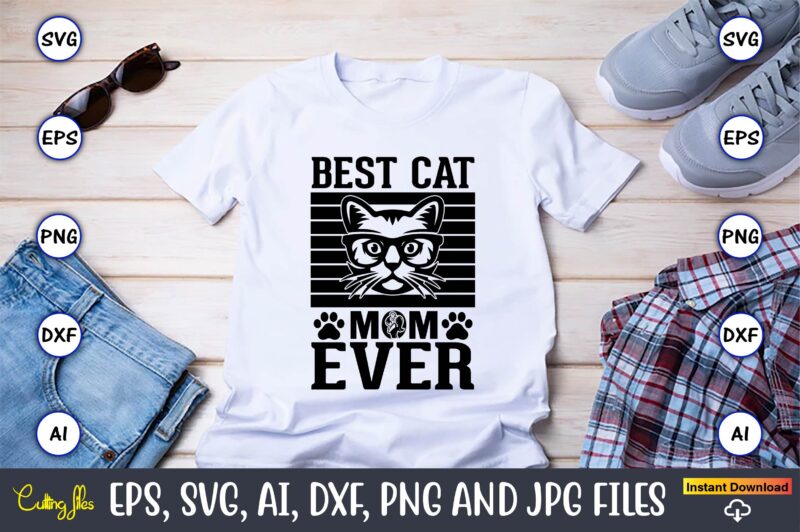 Cat T-Shirt Design Bundle, cat svg t-shirt design, cat lover, i love cat,Cat Svg, Bundle Svg, Cat Bundle Svg, Silhouette Svg, Black Cats Svg, Black Design Svg,Silhouette Bundle Svg, Png