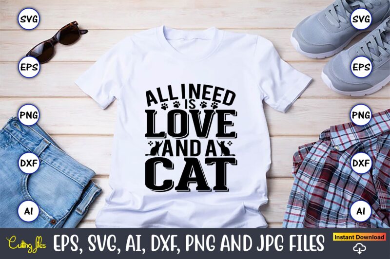 Cat T-Shirt Design Bundle, cat svg t-shirt design, cat lover, i love cat,Cat Svg, Bundle Svg, Cat Bundle Svg, Silhouette Svg, Black Cats Svg, Black Design Svg,Silhouette Bundle Svg, Png