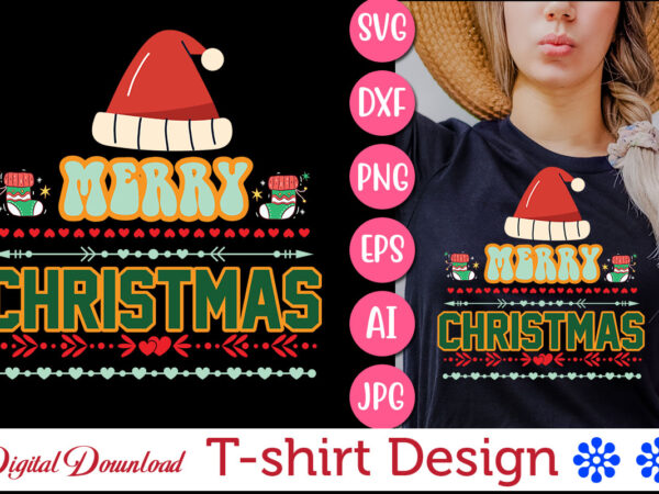 Merry christmas vector svg t-shirt design