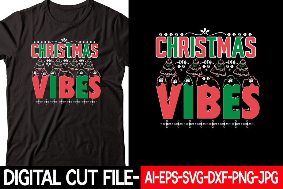 Christmas Vibes vector t-shirt design - Buy t-shirt designs