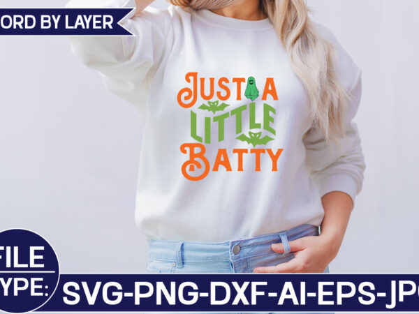 Just a little batty svg cut file vector clipart