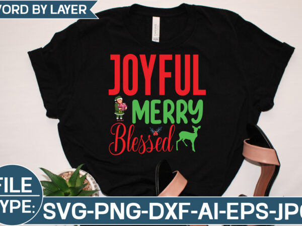 Joyful merry blessed svg cut file vector clipart