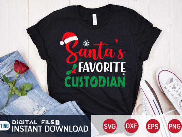 Santa’s favorite custodian shirt, christmas santa svg, christmas teacher, christmas svg, christmas t-shirt, christmas svg shirt print template, svg, merry christmas svg, christmas vector, christmas sublimation design, christmas cut file