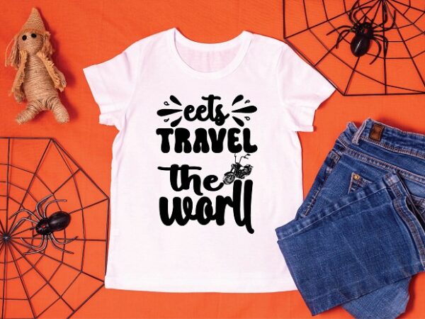 Sets travel the world t shirt template vector