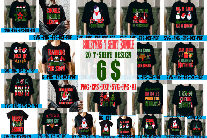 christmas t-shirt bundle , 280 T-shirt Design ,Alll Design ,Big Sell Design,christmas vector t-shirt design , santa vector t-shirt design , christmas sublimation bundle , christmas svg mega bundle ,