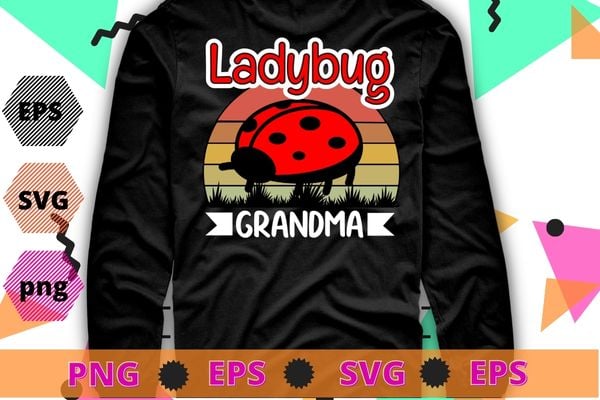 Ladybug Cartoon PNG & SVG Design For T-Shirts